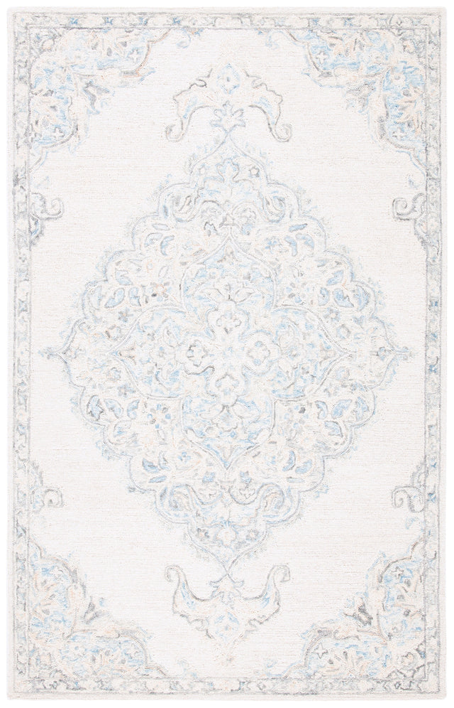 Safavieh Micro-Loop Mlp516A Ivory/Blue Rugs.