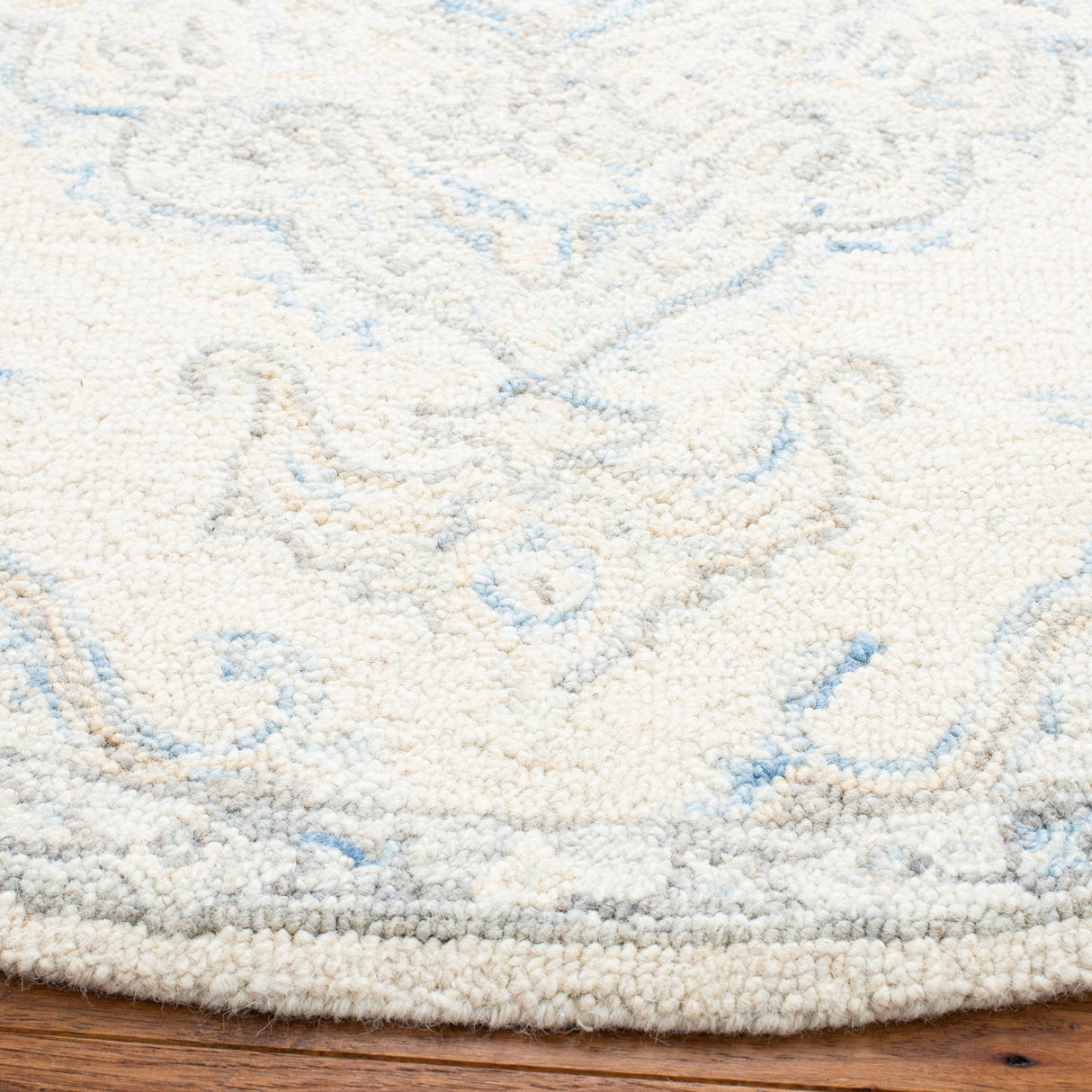 Safavieh Micro-Loop Mlp516A Ivory/Blue Rugs.