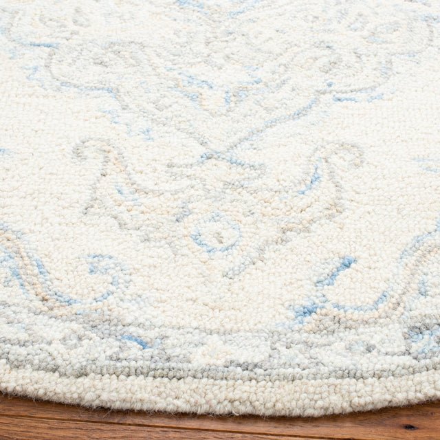 Safavieh Micro-Loop Mlp516A Ivory/Blue Rugs.