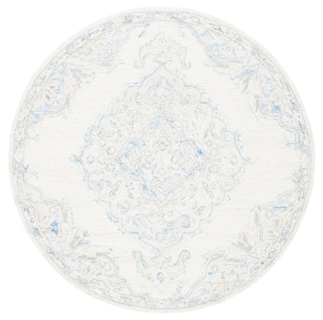 Safavieh Micro-Loop Mlp516A Ivory/Blue Rugs.
