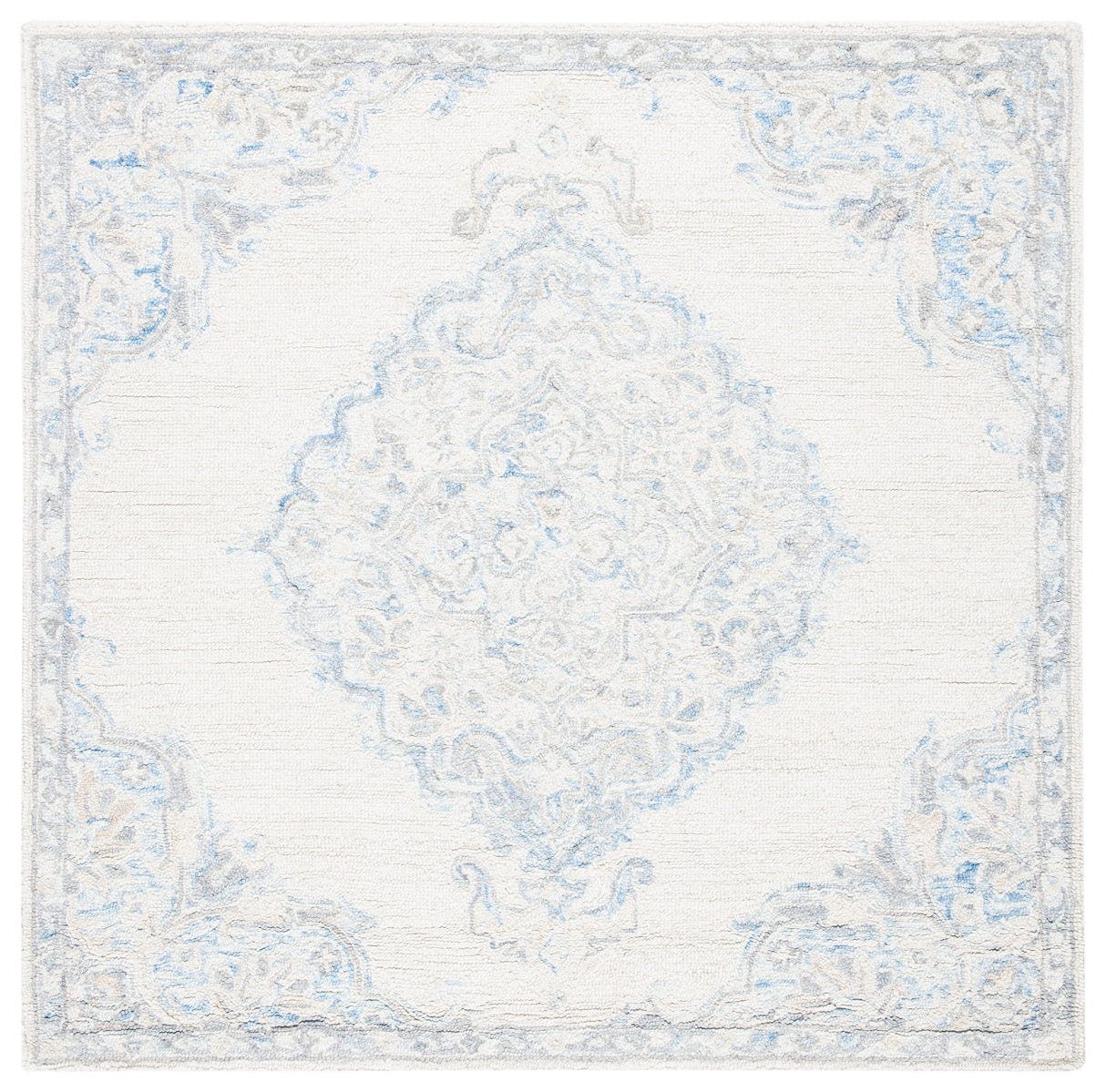 Safavieh Micro-Loop Mlp516A Ivory/Blue Rugs.