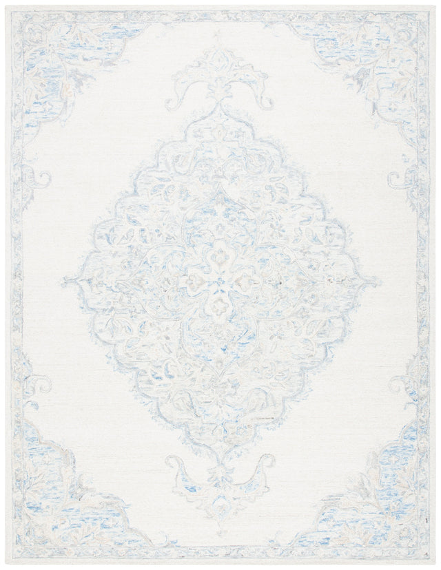 Safavieh Micro-Loop Mlp516A Ivory/Blue Rugs.