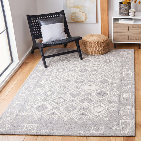 Safavieh Micro-Loop Mlp517G Ivory/Grey Area Rug