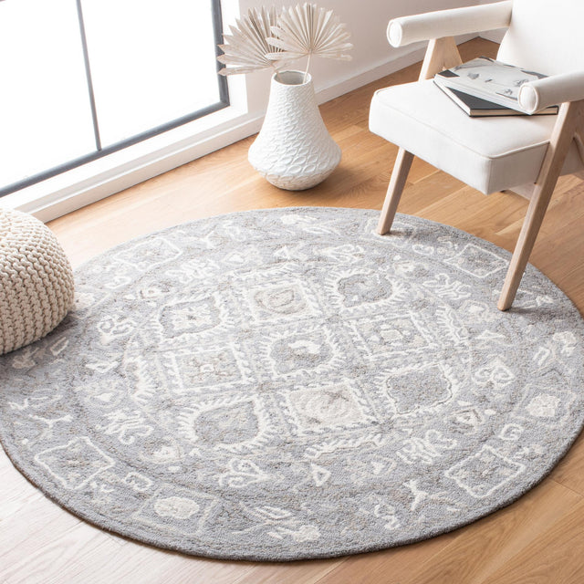 Safavieh Micro-Loop Mlp517G Ivory/Grey Rugs.