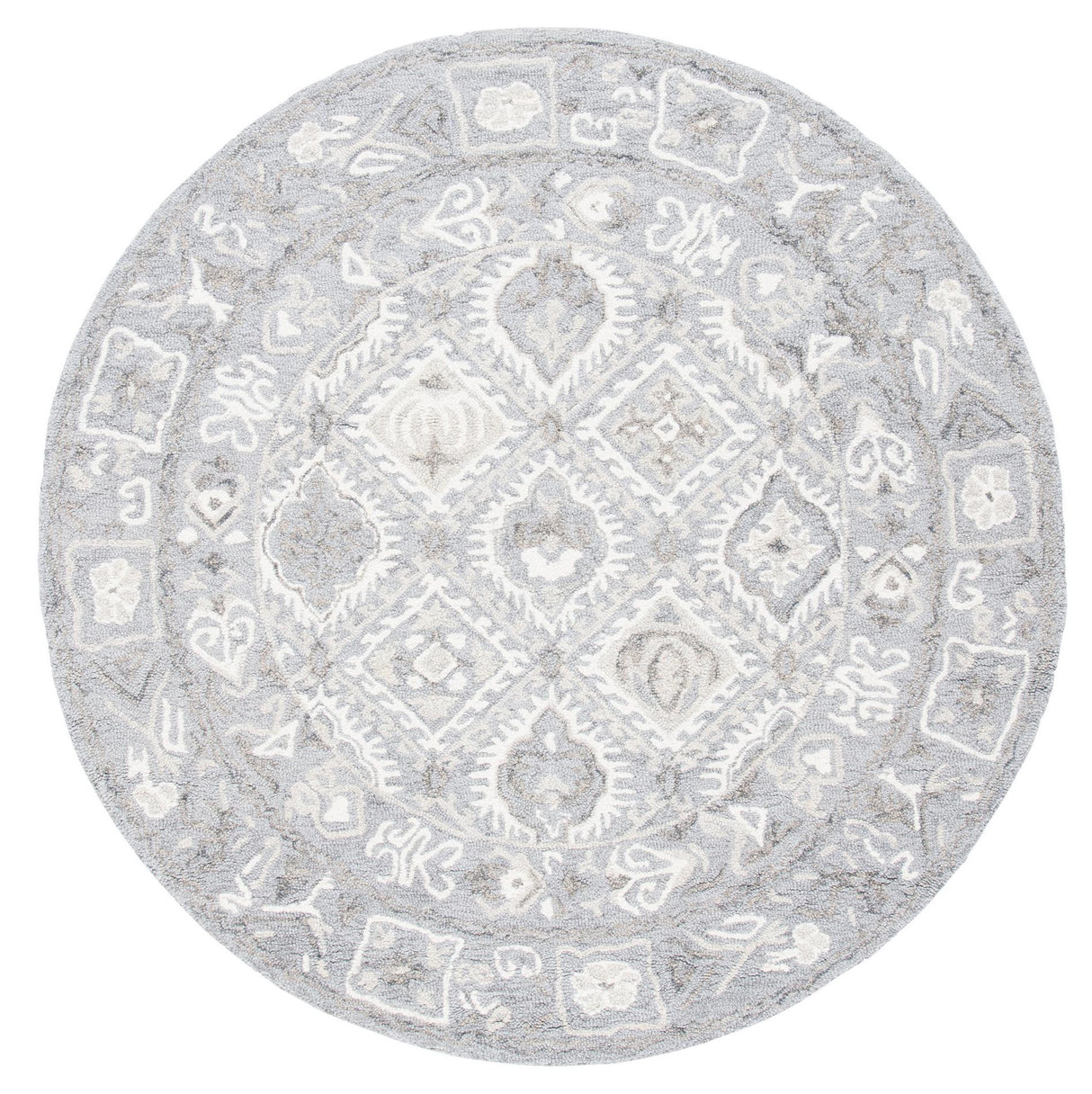 Safavieh Micro-Loop Mlp517G Ivory/Grey Rugs.