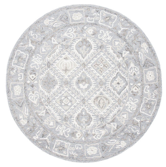 Safavieh Micro-Loop Mlp517G Ivory/Grey Rugs.