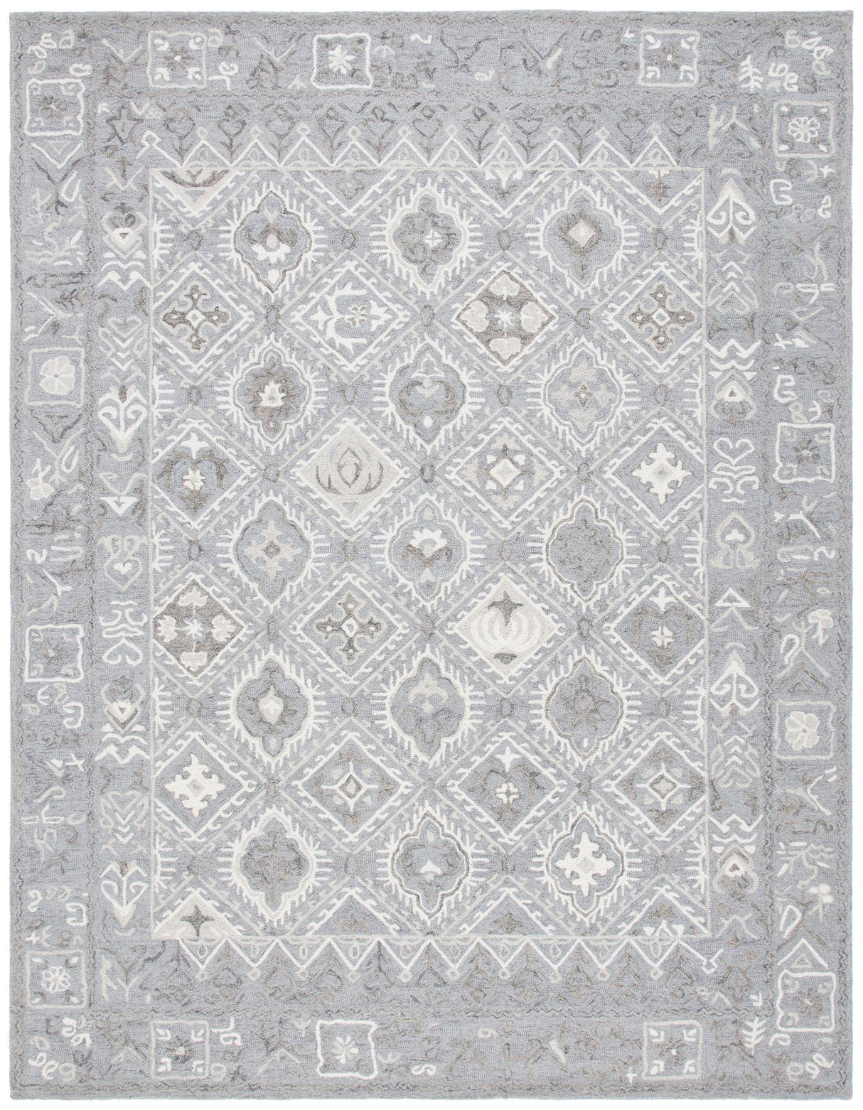 Safavieh Micro-Loop Mlp517G Ivory/Grey Rugs.