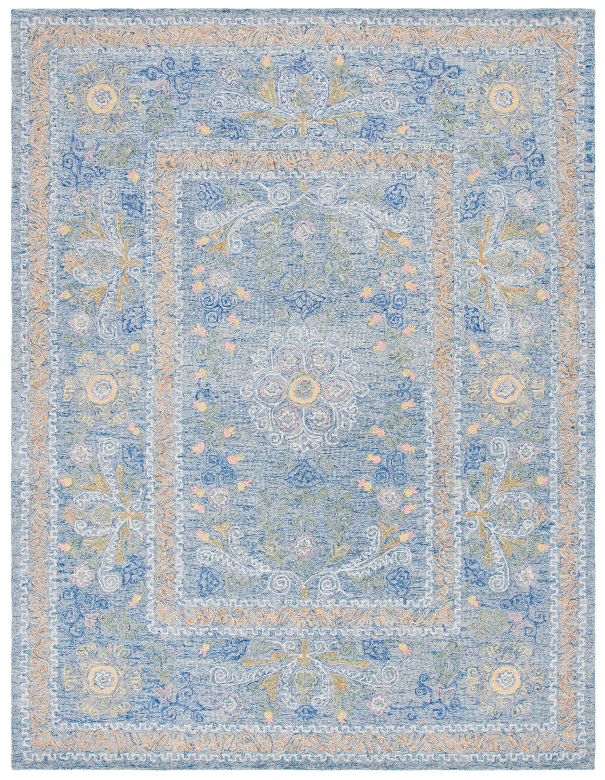 Safavieh Micro-Loop Mlp522M Blue/Green Rugs.