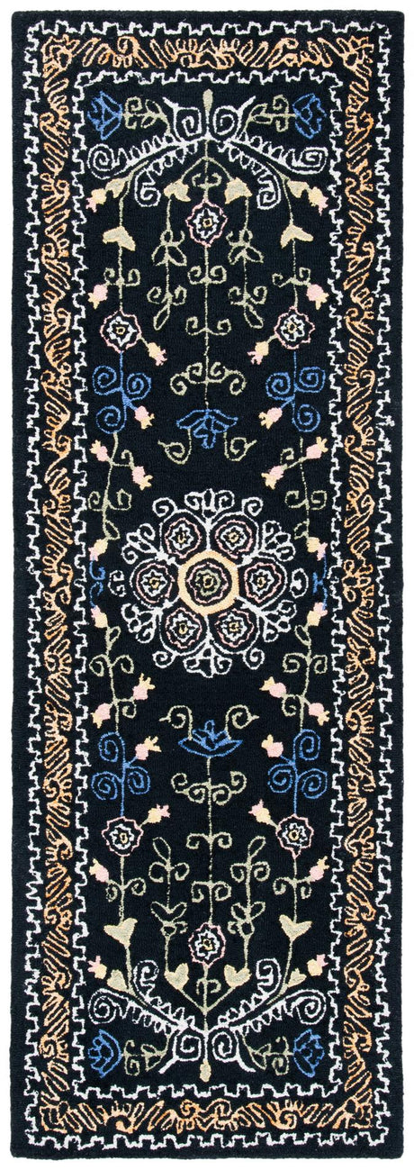 Safavieh Micro-Loop Mlp522Z Black/Green Area Rug