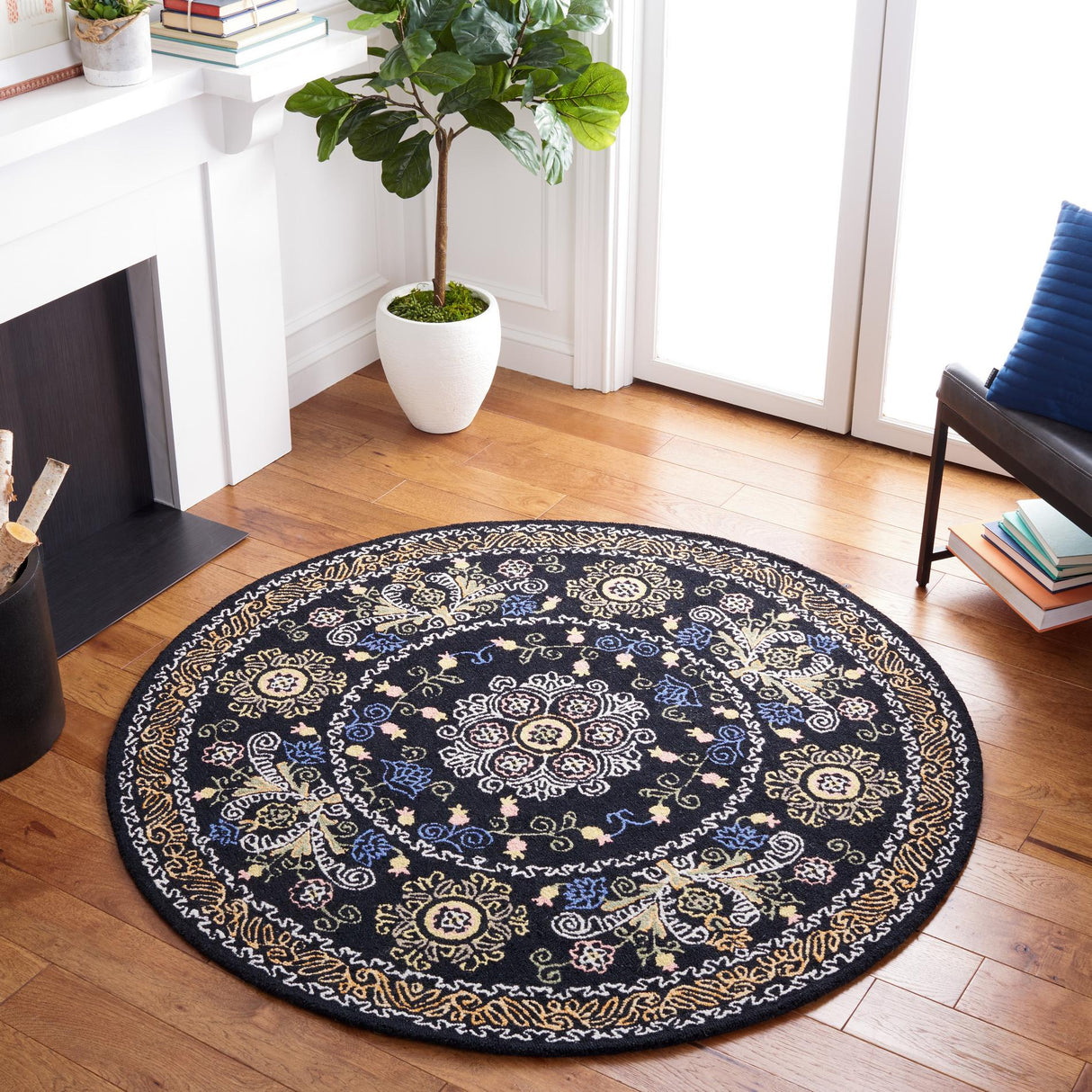 Safavieh Micro-Loop Mlp522Z Black/Green Rugs.