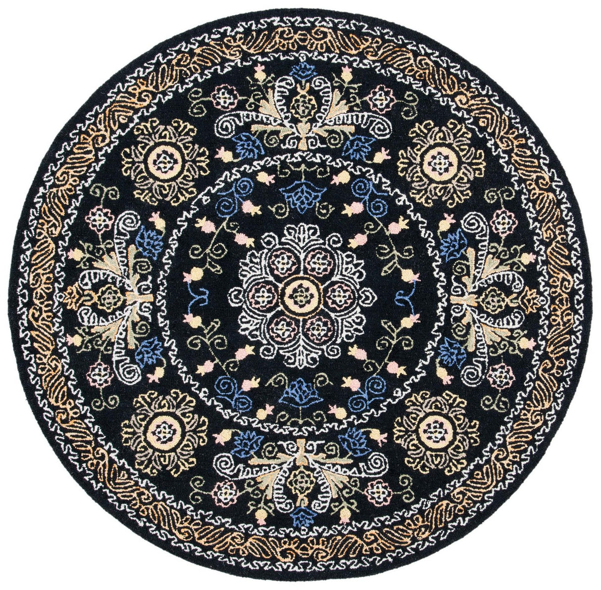 Safavieh Micro-Loop Mlp522Z Black/Green Rugs.
