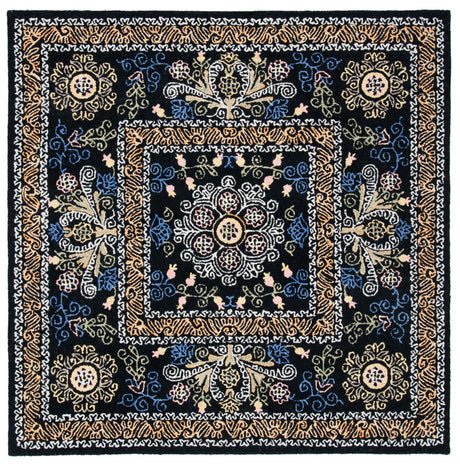 Safavieh Micro-Loop Mlp522Z Black/Green Area Rug