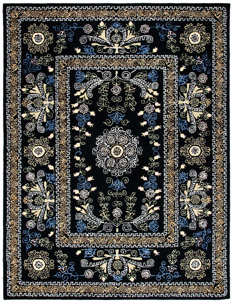 Safavieh Micro-Loop Mlp522Z Black/Green Area Rug