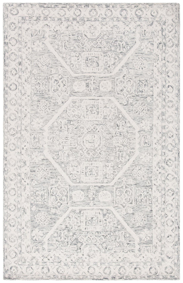 Safavieh Micro-Loop Mlp524H Charcoal/Ivory Area Rug