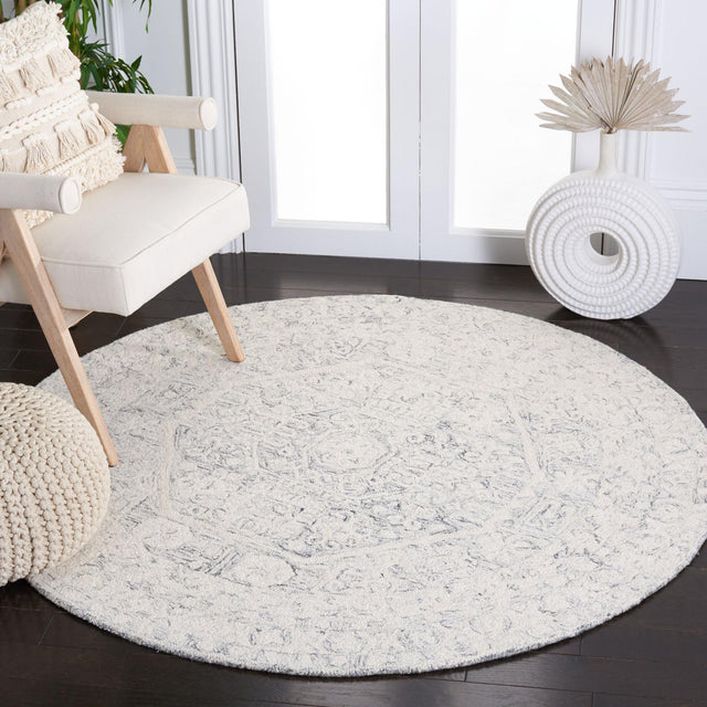 Safavieh Micro-Loop Mlp524H Charcoal/Ivory Area Rug