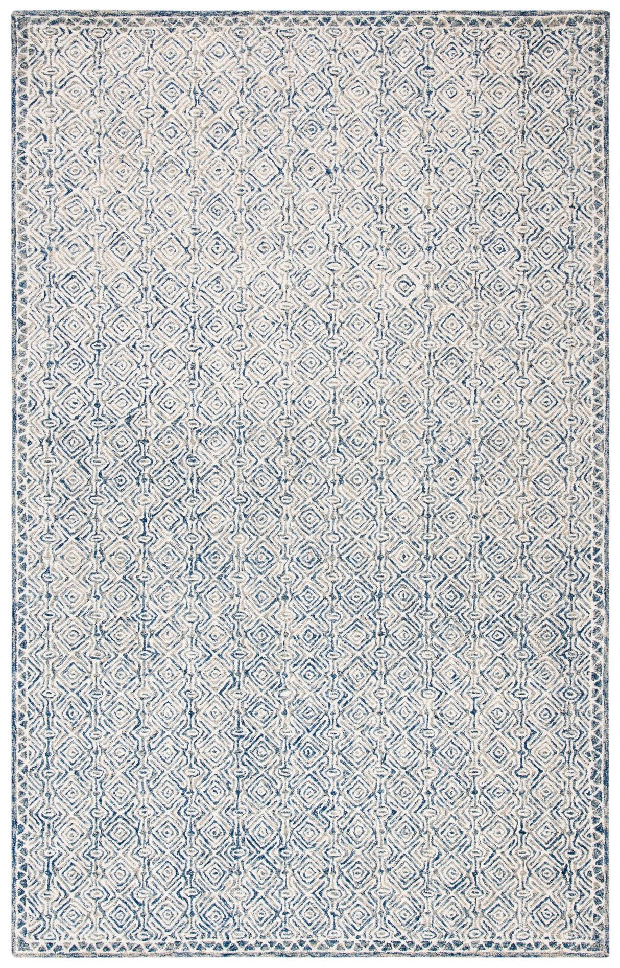 Safavieh Micro-Loop Mlp526N Navy/Ivory Rugs.