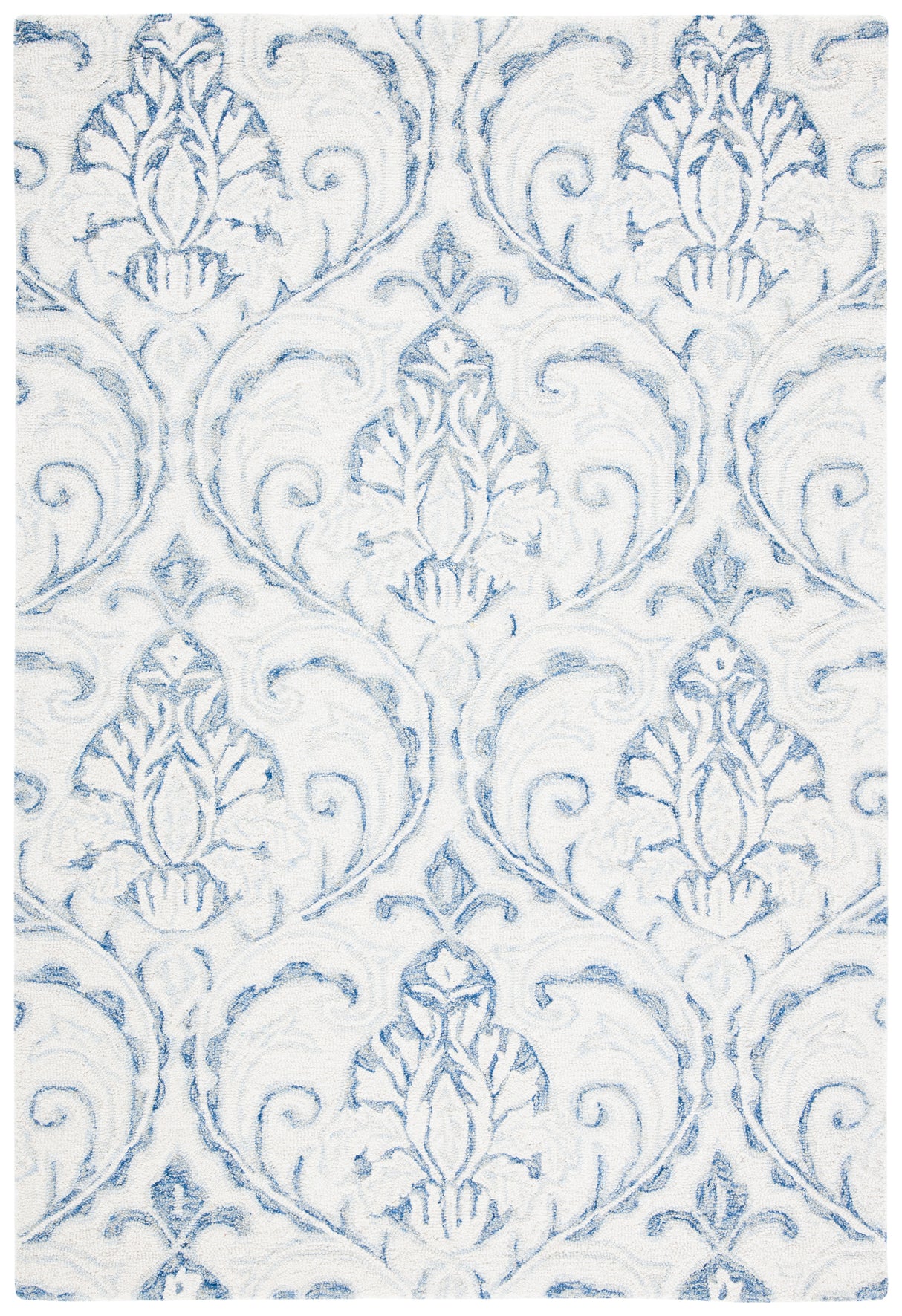 Safavieh Micro-Loop Mlp532A Ivory/Blue Rugs.