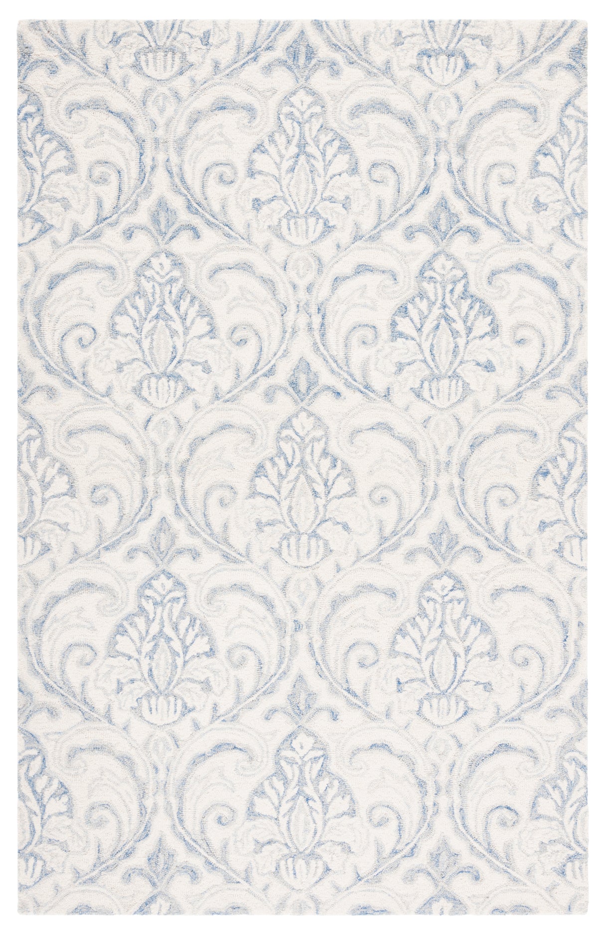 Safavieh Micro-Loop Mlp532A Ivory/Blue Rugs.