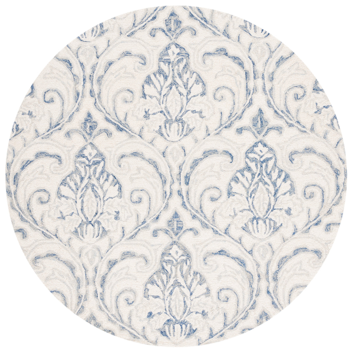 Safavieh Micro-Loop Mlp532A Ivory/Blue Rugs.