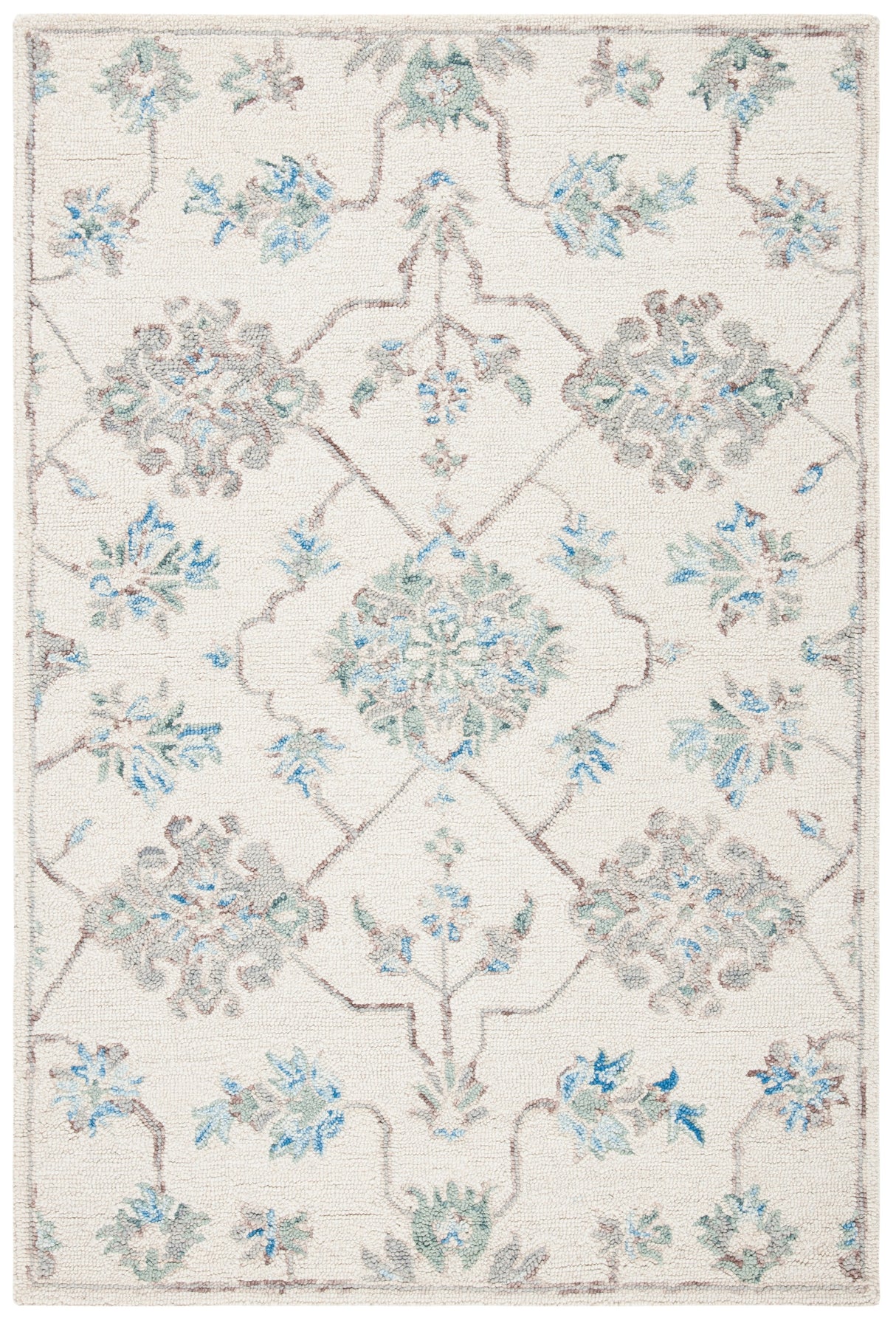 Safavieh Micro-Loop Mlp534F Ivory/Grey Rugs.