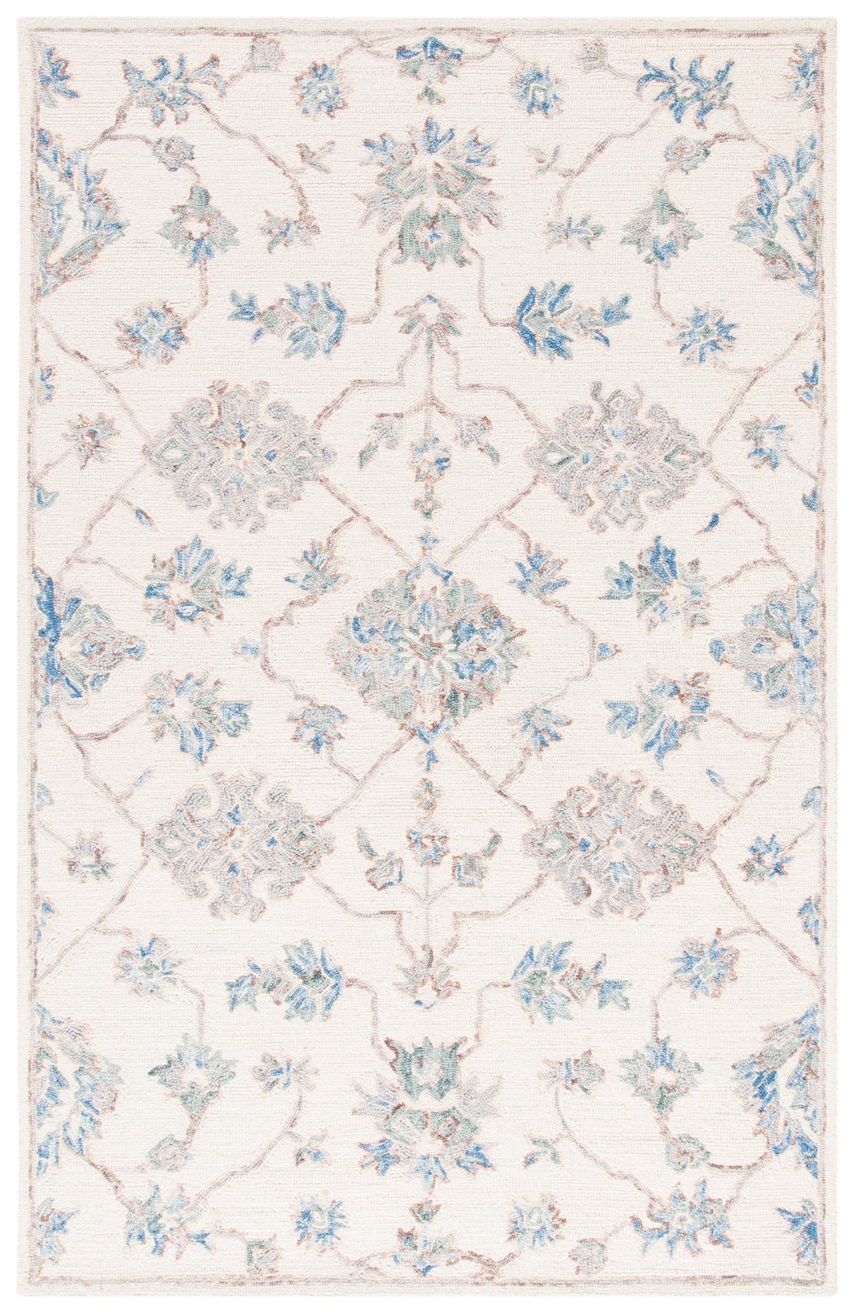 Safavieh Micro-Loop Mlp534F Ivory/Grey Rugs.