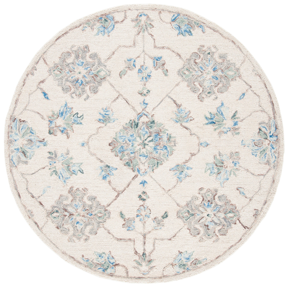 Safavieh Micro-Loop Mlp534F Ivory/Grey Rugs.