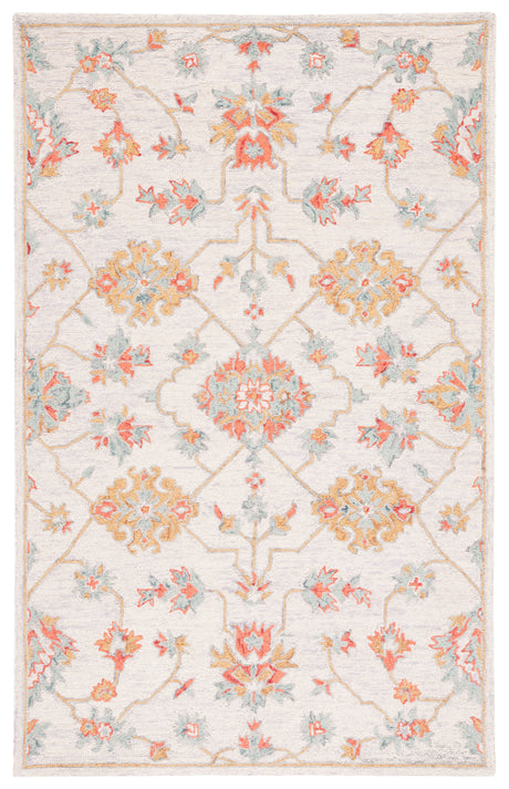 Safavieh Micro-Loop Mlp534G Silver/Red Area Rug