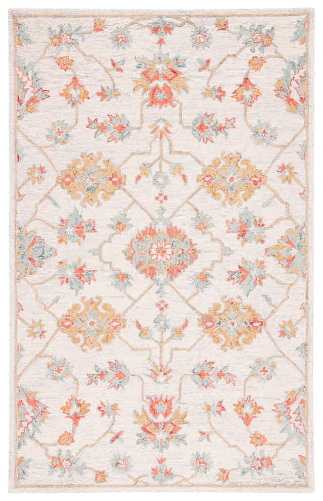 Safavieh Micro-Loop Mlp534G Silver/Red Area Rug