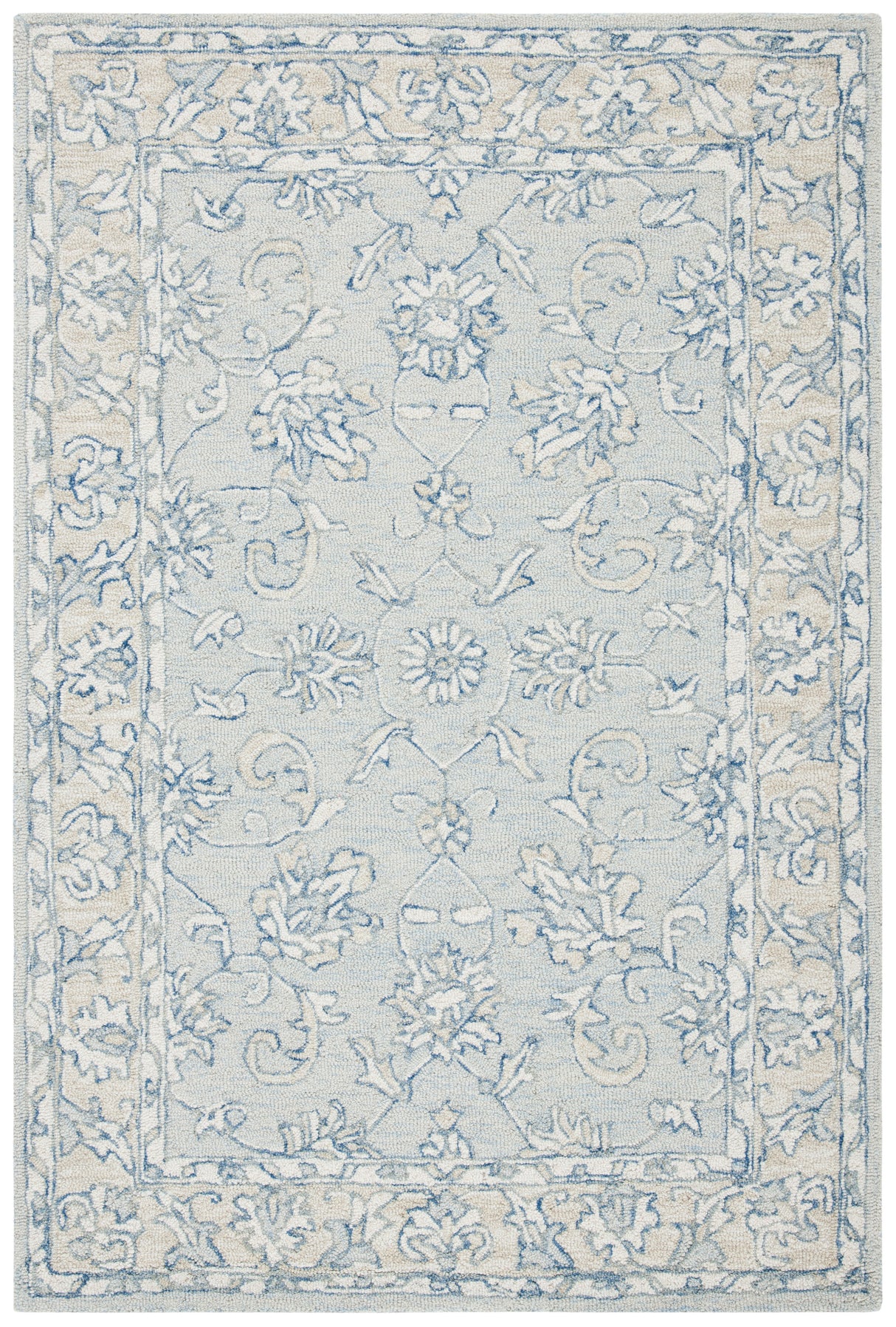 Safavieh Micro-Loop Mlp535M Blue/Beige Rugs.
