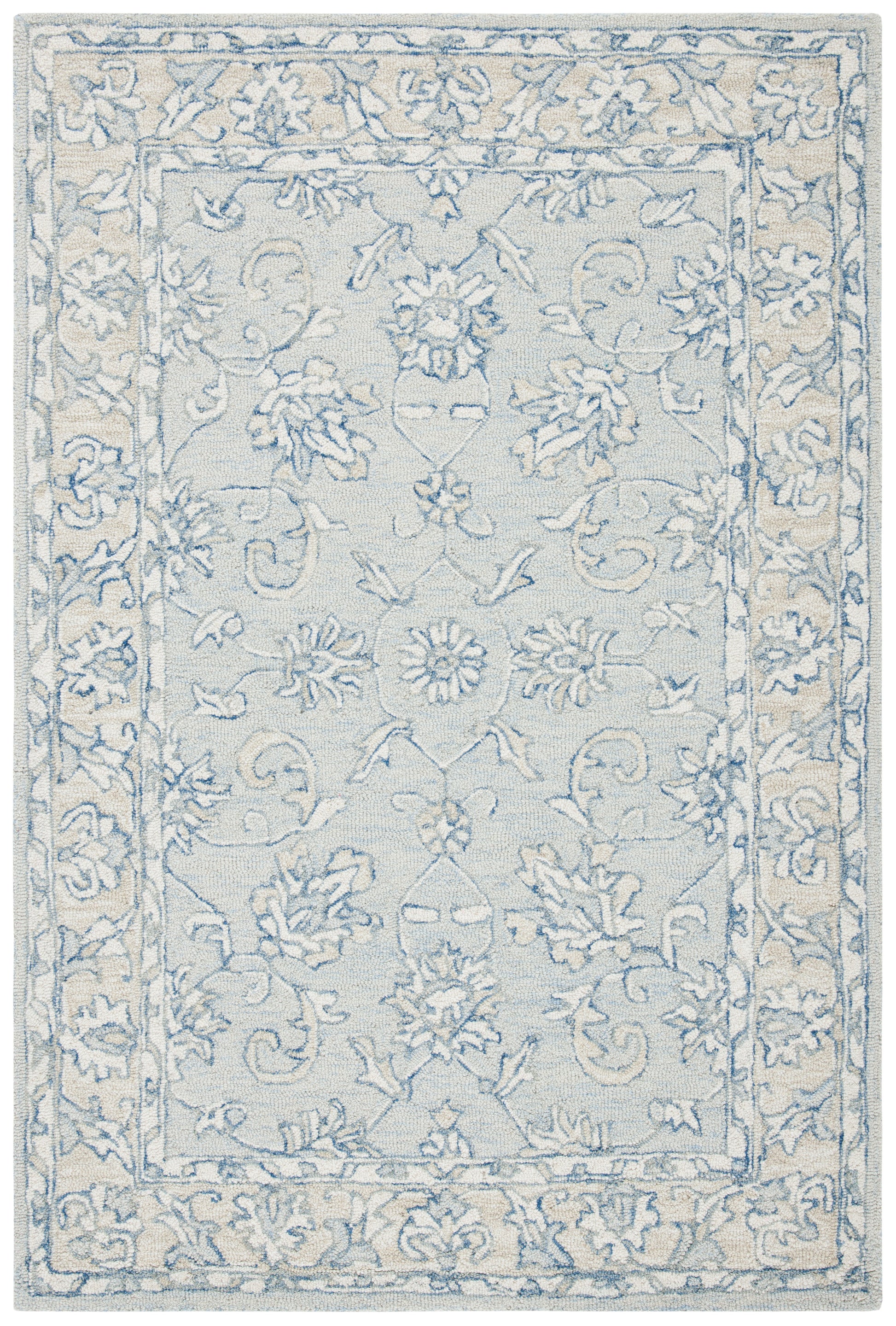 Safavieh Micro-Loop Mlp535M Blue/Beige Area Rug