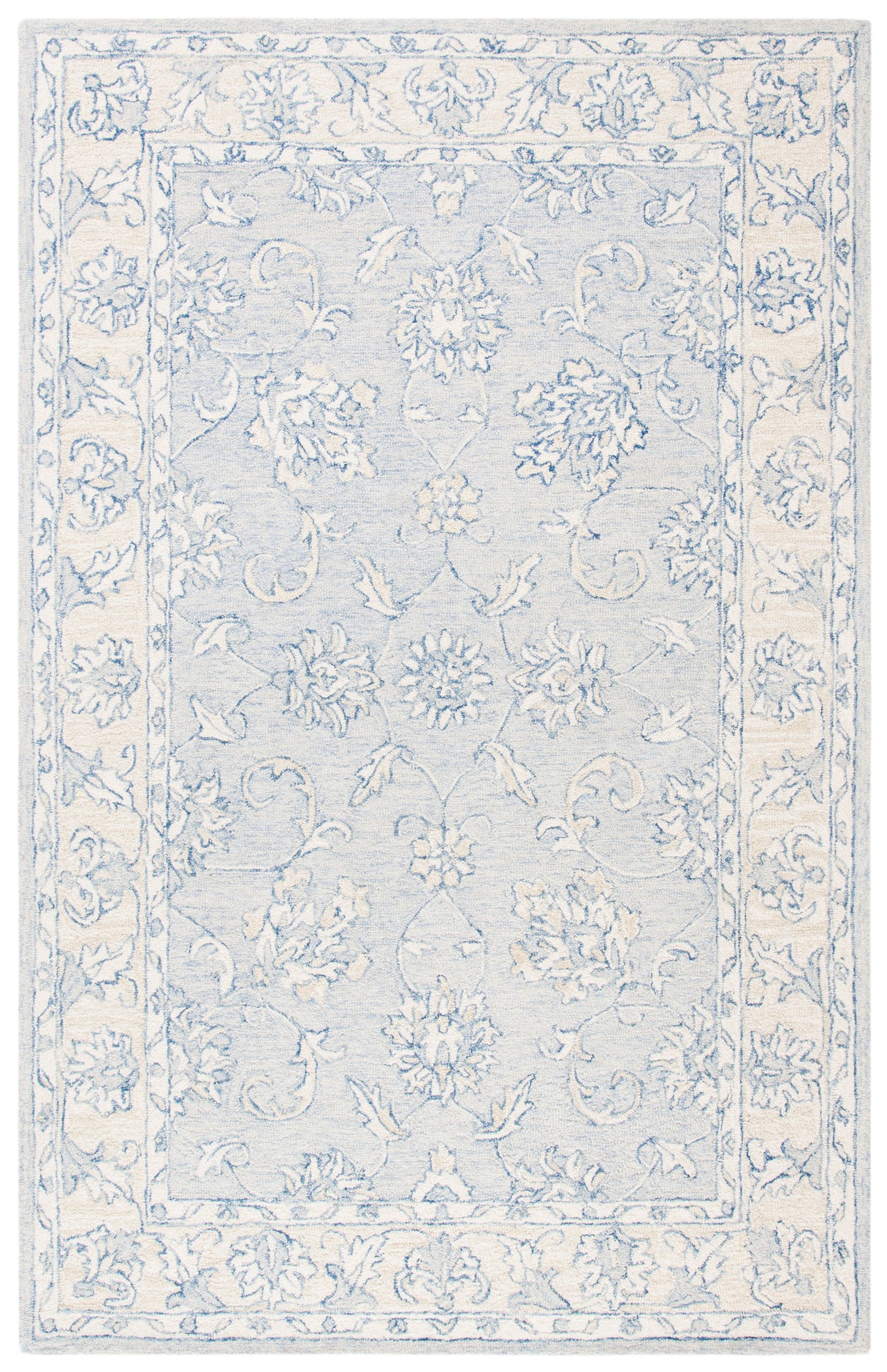 Safavieh Micro-Loop Mlp535M Blue/Beige Rugs.