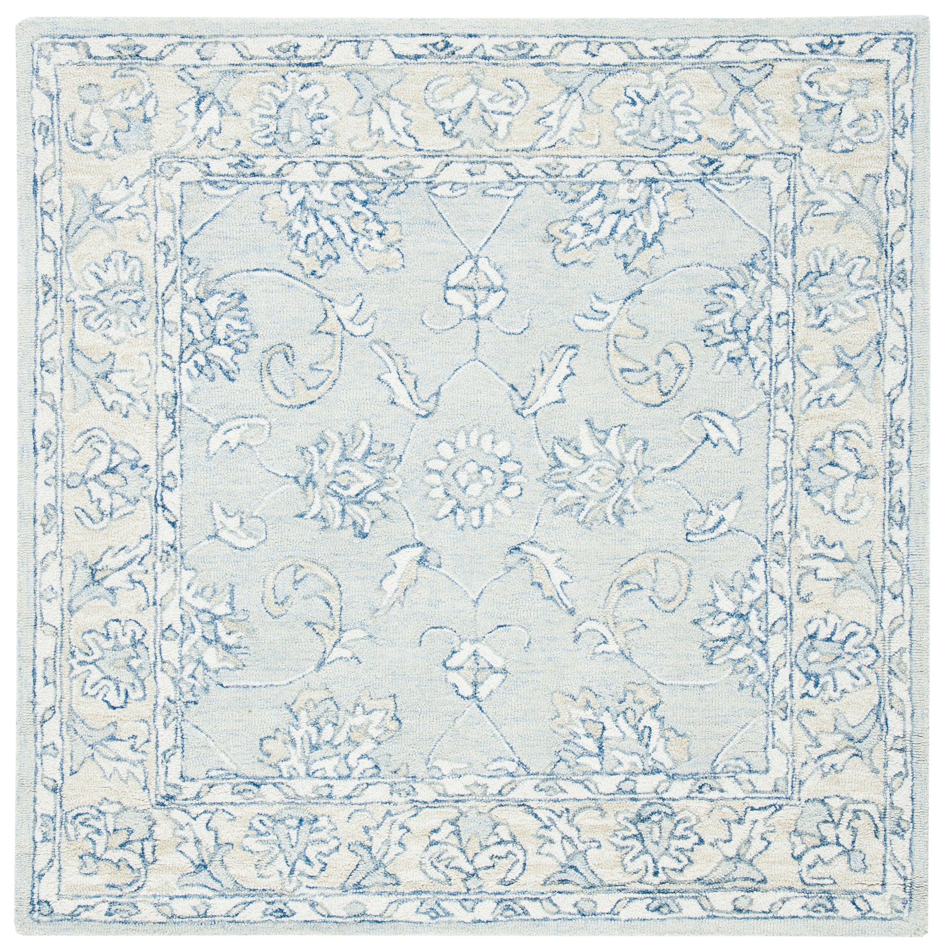 Safavieh Micro-Loop Mlp535M Blue/Beige Area Rug