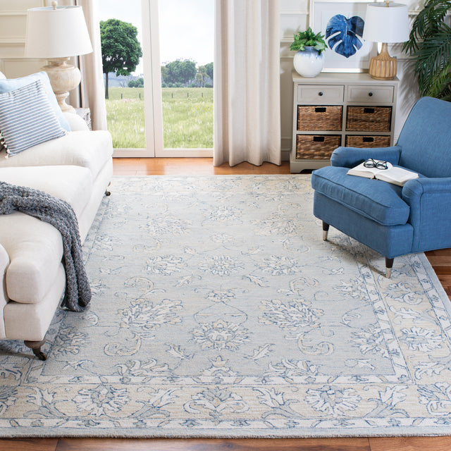 Safavieh Micro-Loop Mlp535M Blue/Beige Rugs.