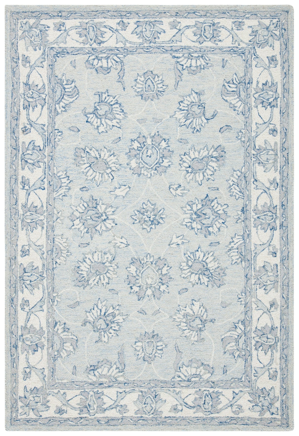 Safavieh Micro-Loop Mlp536L Light Blue/Ivory Rugs.