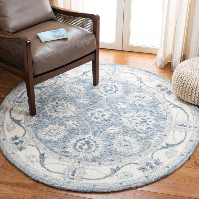 Safavieh Micro-Loop Mlp536M Blue/Ivory Area Rug