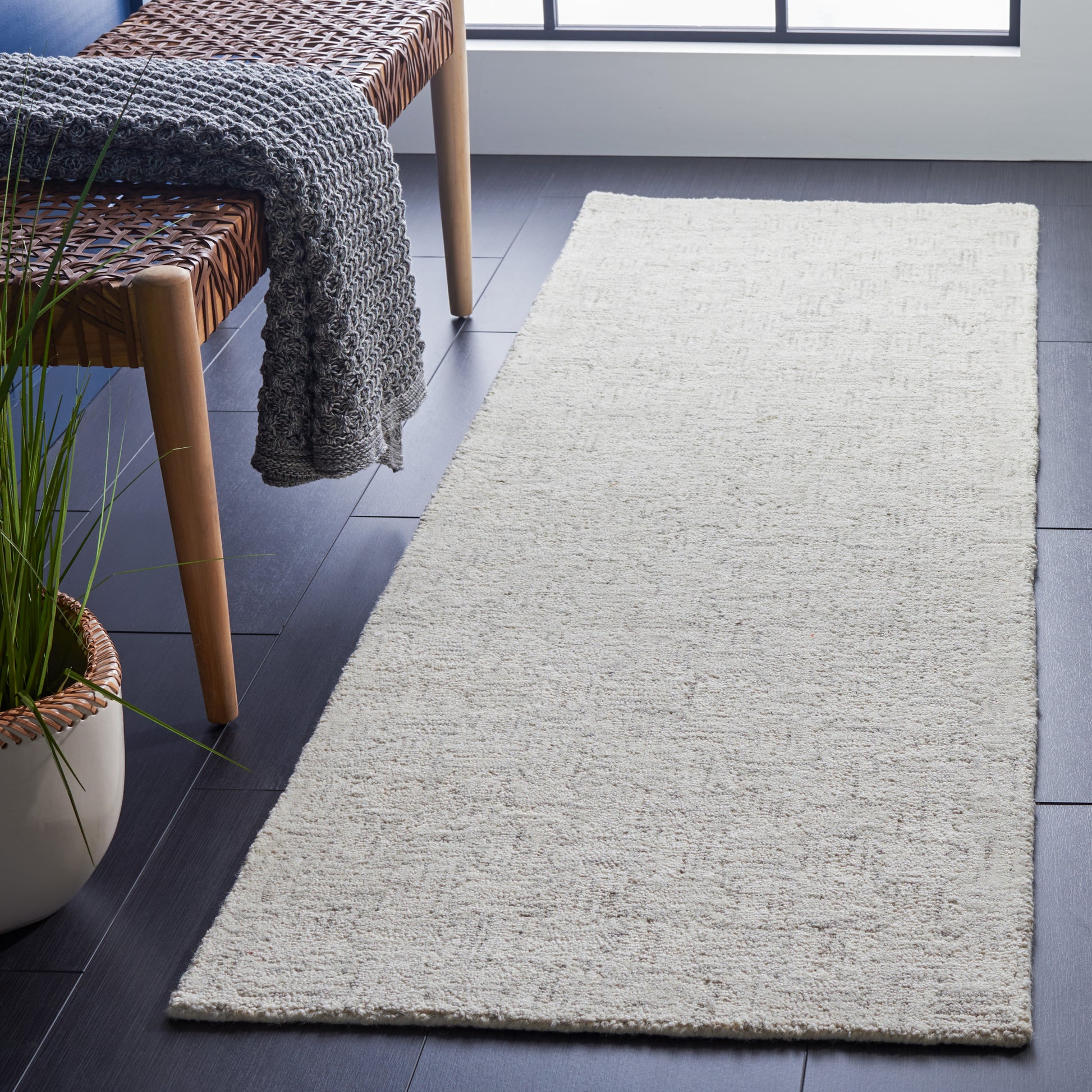 Safavieh Micro-Loop Mlp537F Light Grey/Ivory Area Rug