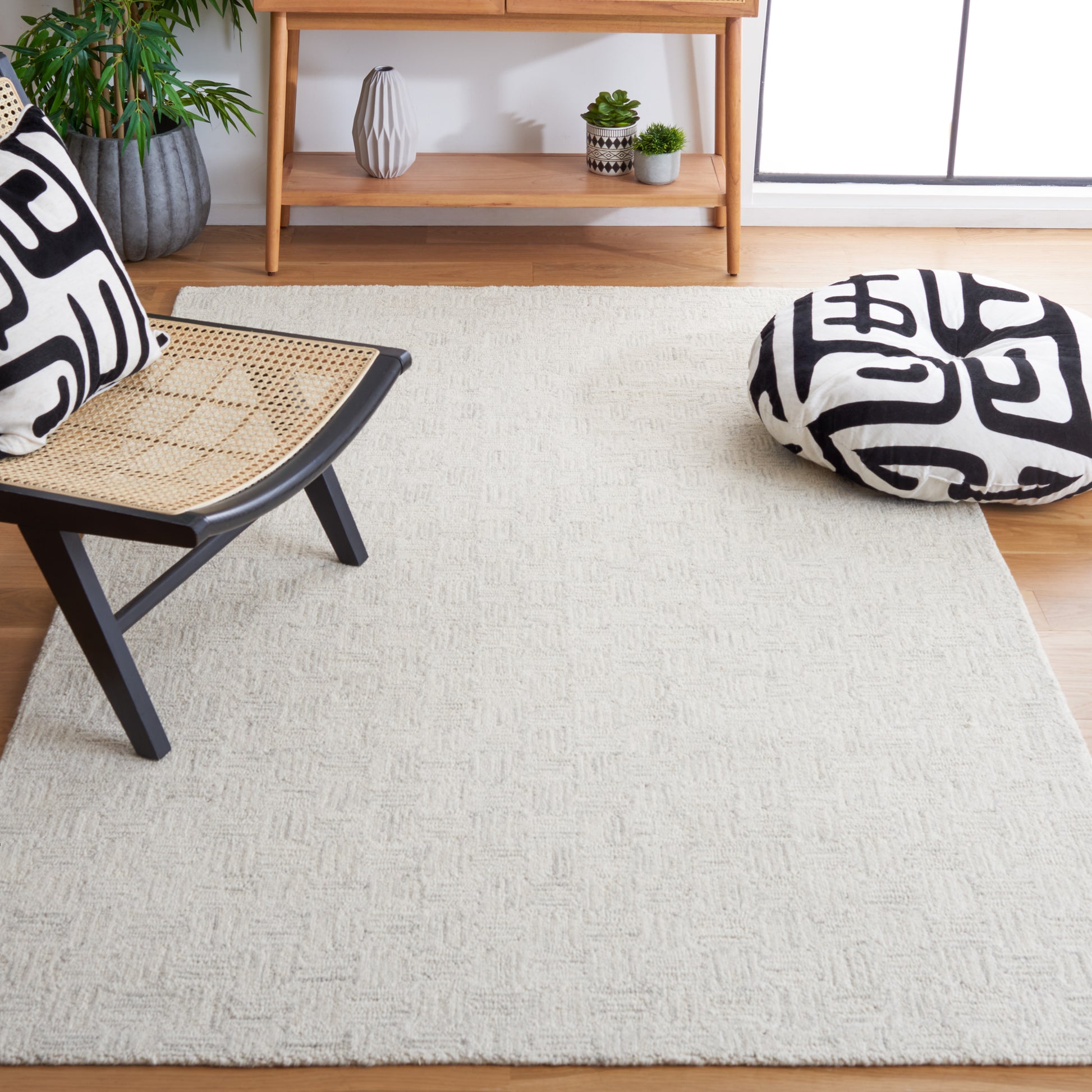 Safavieh Micro-Loop Mlp537F Light Grey/Ivory Area Rug