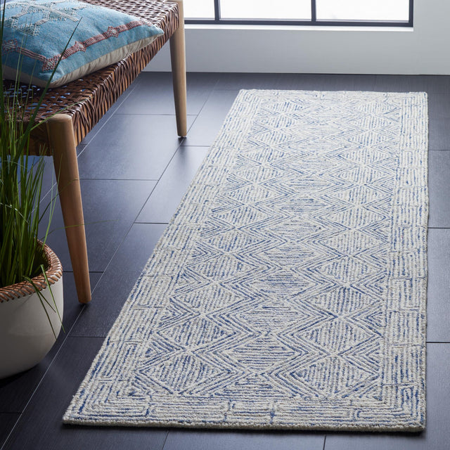 Safavieh Micro-Loop Mlp538M Blue/Ivory Rugs.