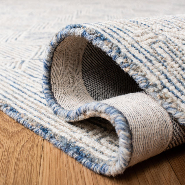 Safavieh Micro-Loop Mlp538M Blue/Ivory Rugs.