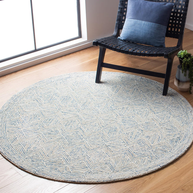 Safavieh Micro-Loop Mlp538M Blue/Ivory Rugs.