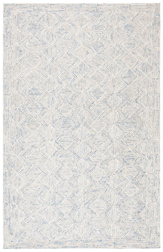 Safavieh Micro-Loop Mlp538M Blue/Ivory Rugs.
