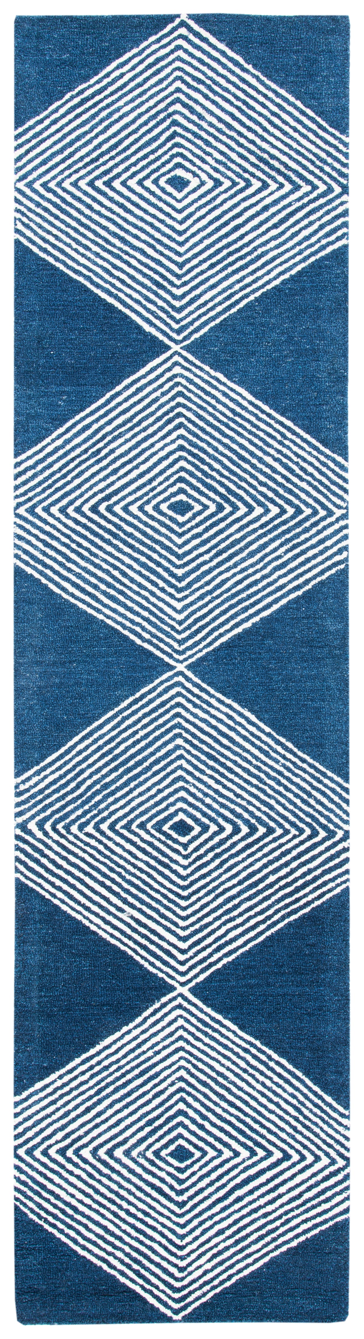 Safavieh Micro-Loop Mlp618N Navy/Ivory Rugs.