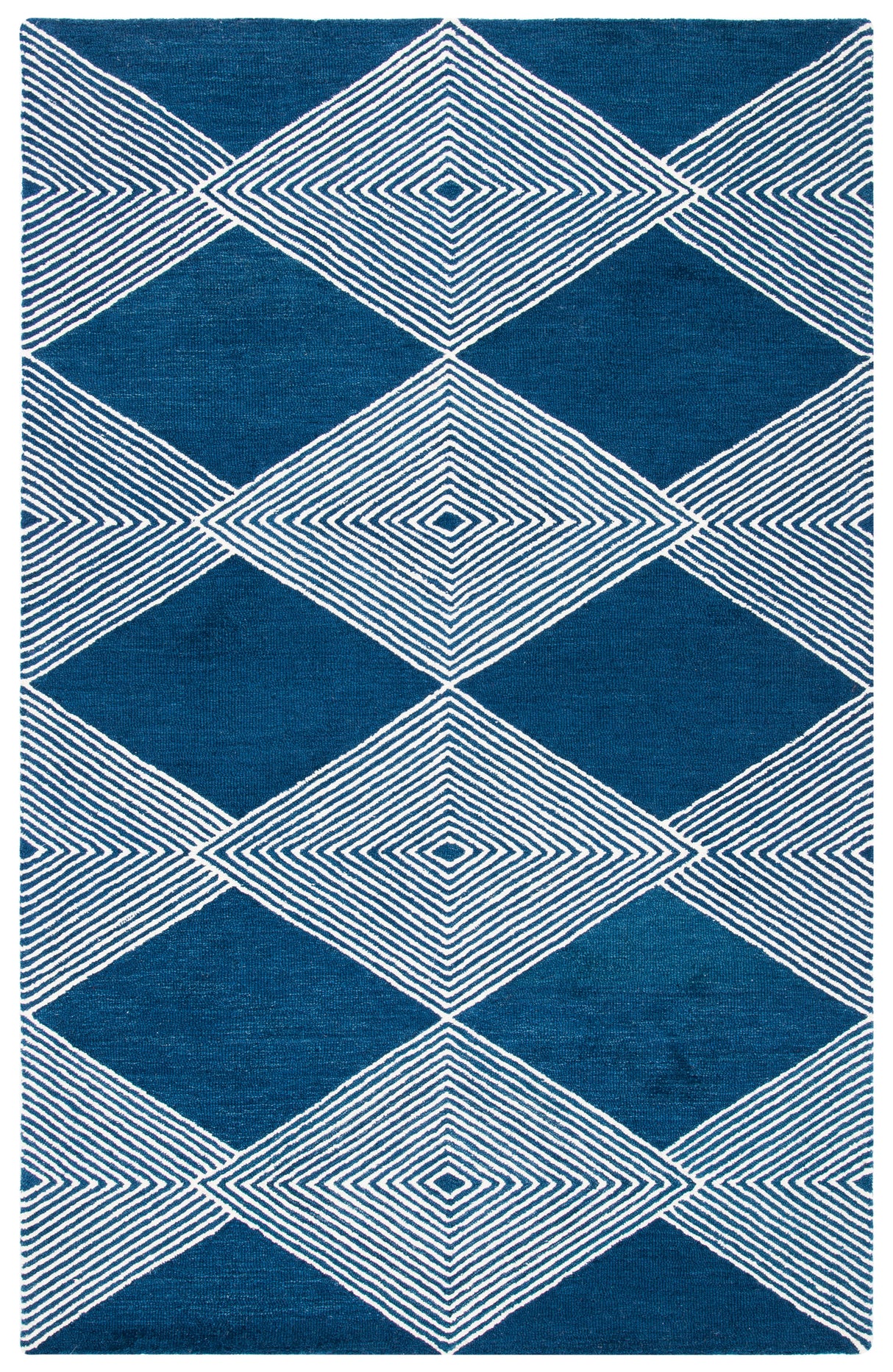 Safavieh Micro-Loop Mlp618N Navy/Ivory Rugs.