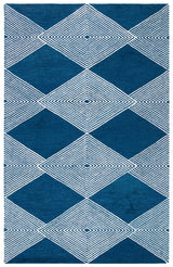 Safavieh Micro-Loop Mlp618N Navy/Ivory Rugs.