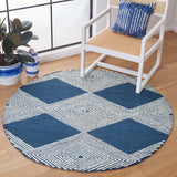 Safavieh Micro-Loop Mlp618N Navy/Ivory Rugs.