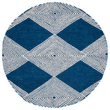 Safavieh Micro-Loop Mlp618N Navy/Ivory Rugs.