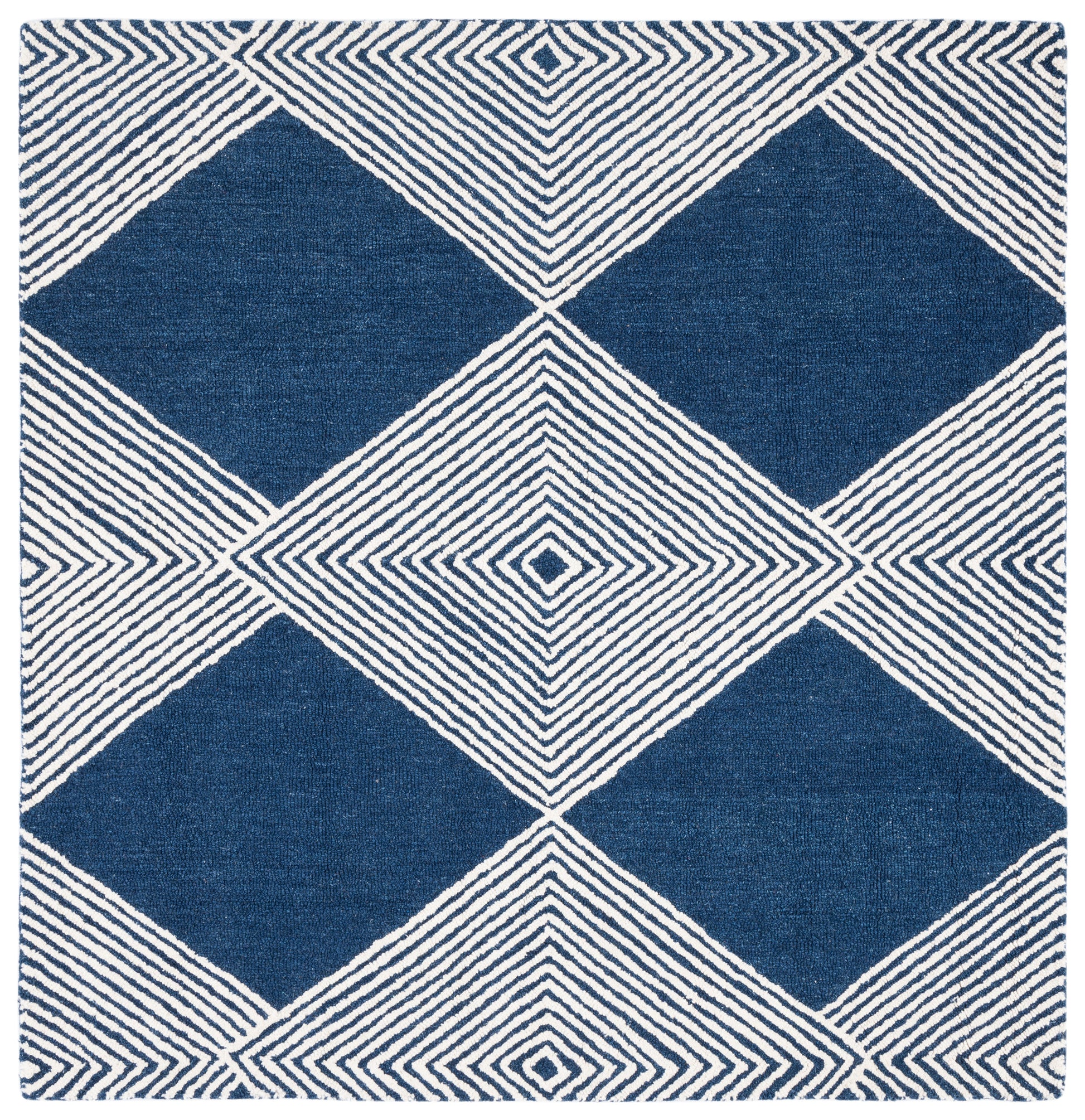 Safavieh Micro-Loop Mlp618N Navy/Ivory Area Rug