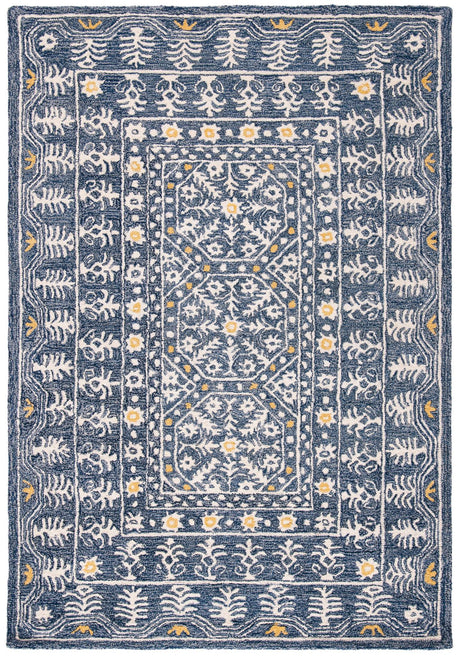 Safavieh Micro-Loop Mlp619M Blue/Ivory Area Rug