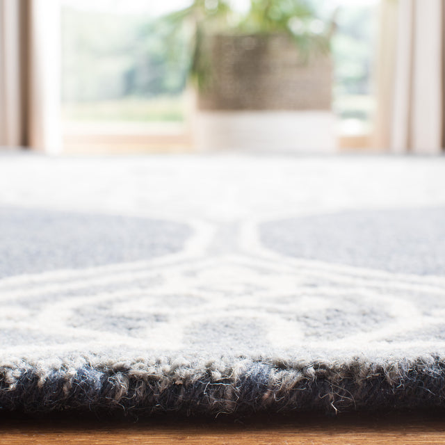 Safavieh Micro-Loop Mlp620F Grey/Navy Rugs.