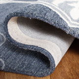 Safavieh Micro-Loop Mlp620F Grey/Navy Rugs.